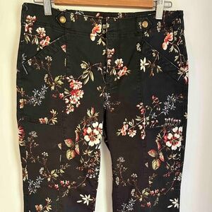Anthropologie Pilcro Black with Pattern Sz 28 Cotton Pants
